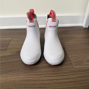 Women’s XtraTuf White and Red Boots